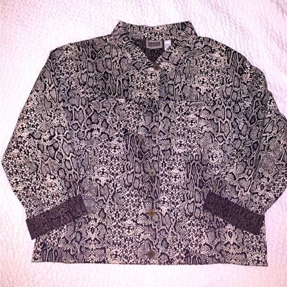 CHICO design SNAKE‎ SKIN jacket- plus size- SIZE 3